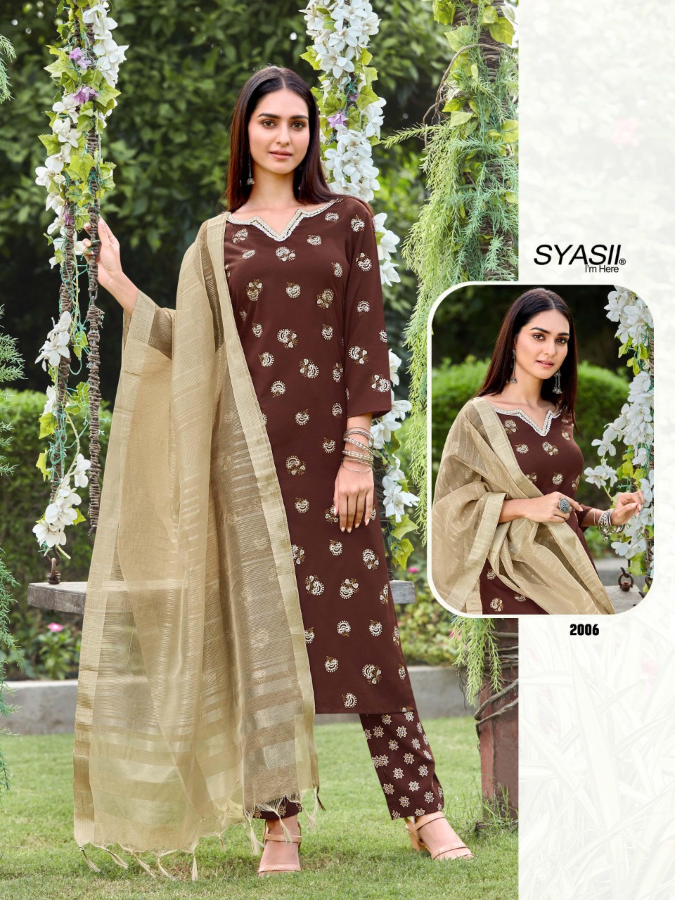 Syasii Florence Fancy Wear Kurti With Bottom And Dupatta Catalog