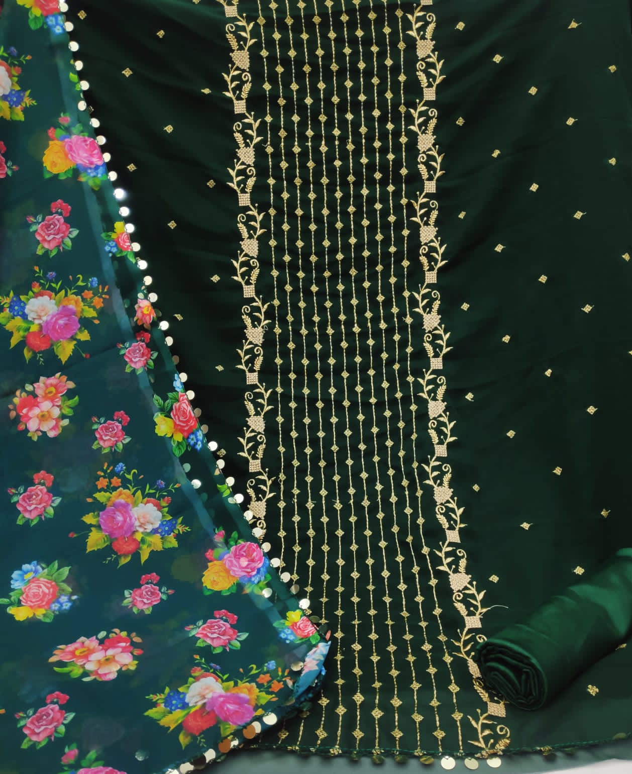 Fcgeorgette Vol 3 Designer Festive Wear Dress Materials Catalog