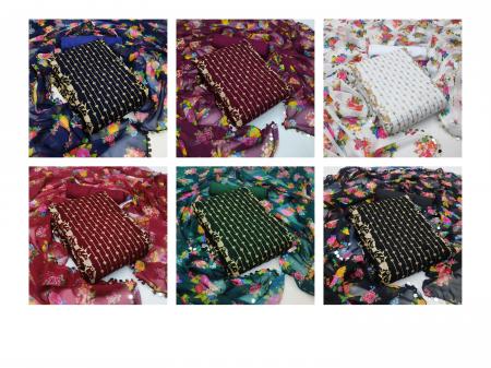 Fcgeorgette Vol 3 Designer Festive Wear Dress Materials Catalog