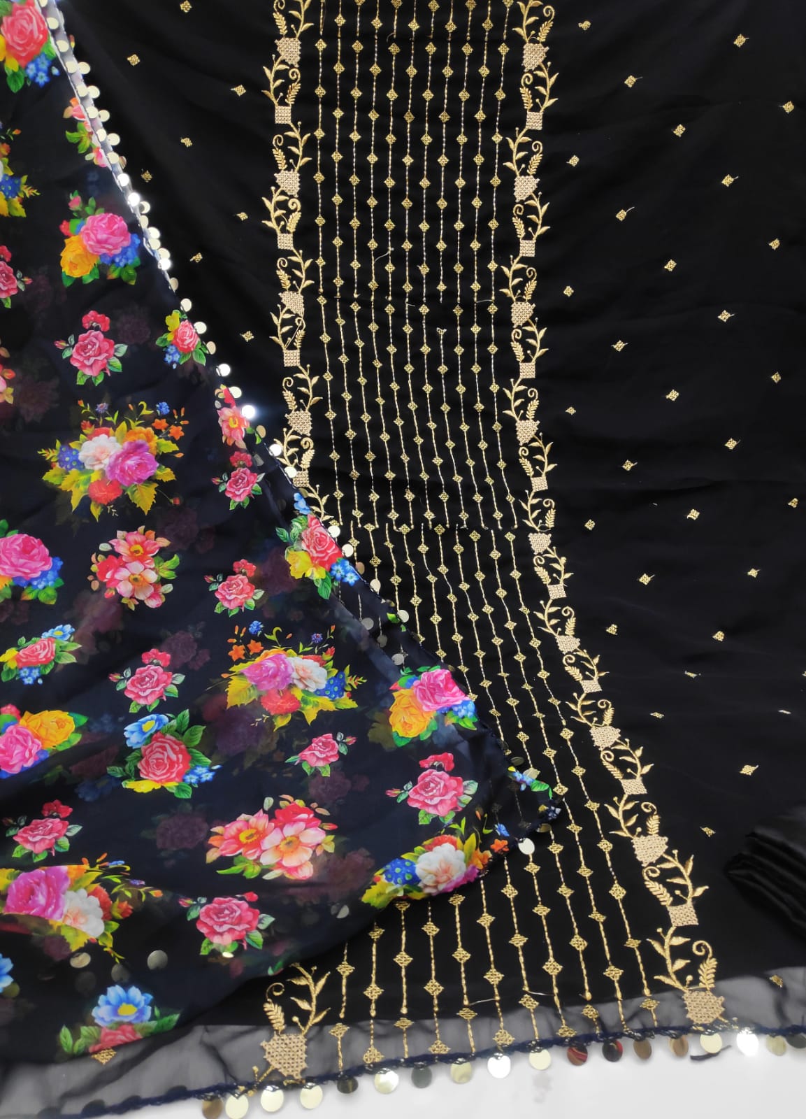 Fcgeorgette Vol 3 Designer Festive Wear Dress Materials Catalog