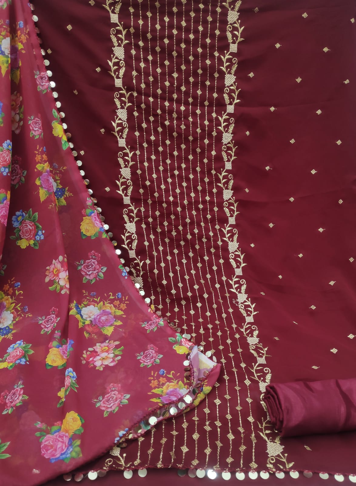 Fcgeorgette Vol 3 Designer Festive Wear Dress Materials Catalog