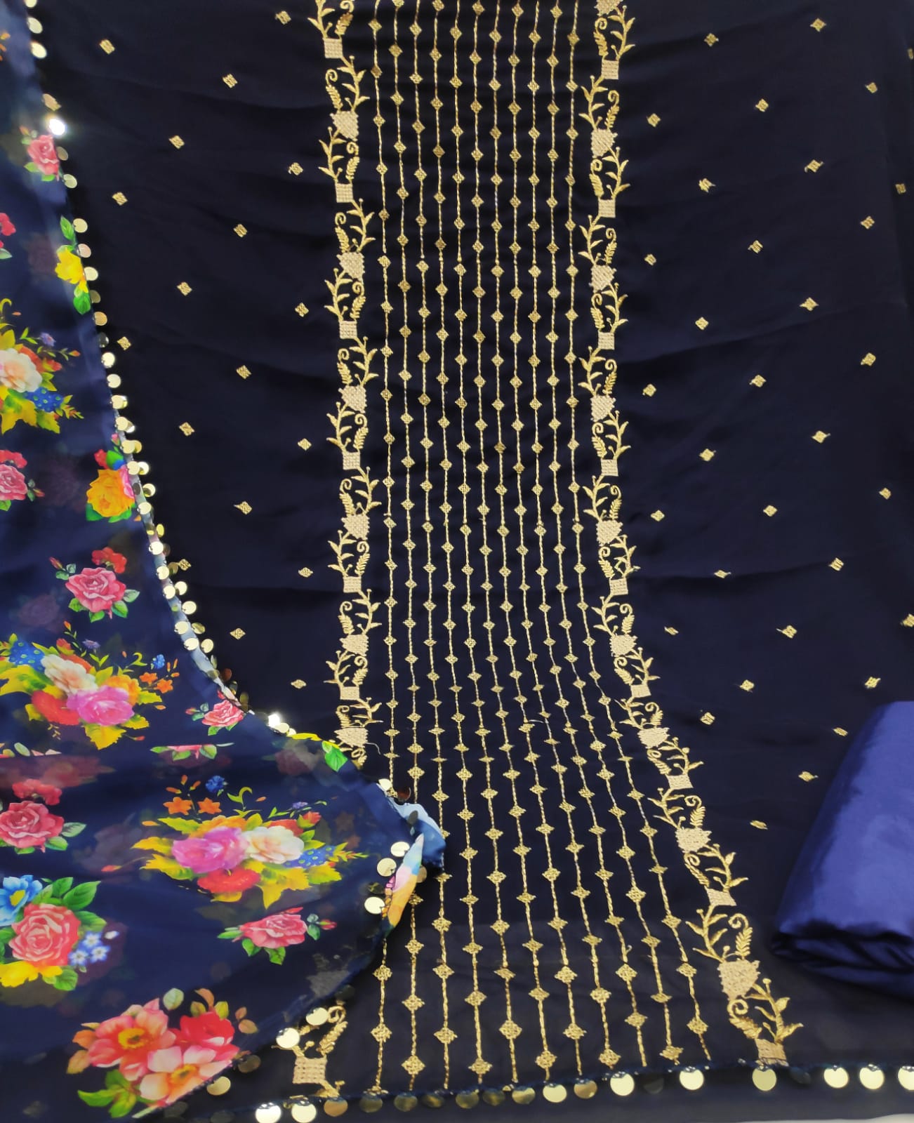 Fcgeorgette Vol 3 Designer Festive Wear Dress Materials Catalog