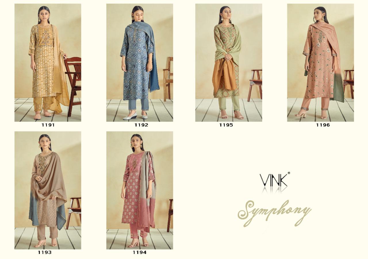 Vink Symphony Designer Muslin Readymade Salwar Suits Catalog