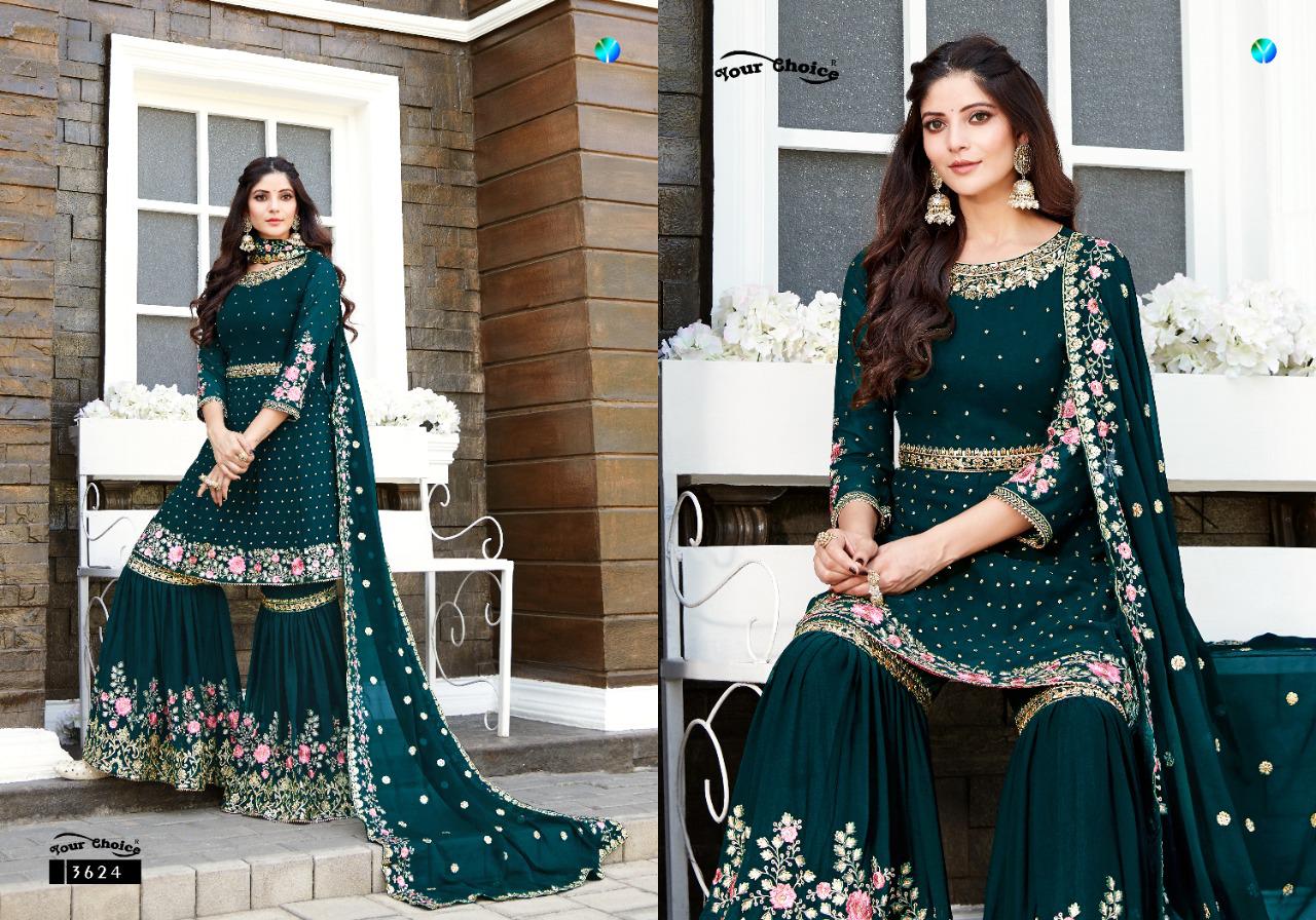 Your Choice Zaraa Vol  5 Heavy Wear Georgette Embroidery Salwar Kameez  Catalog