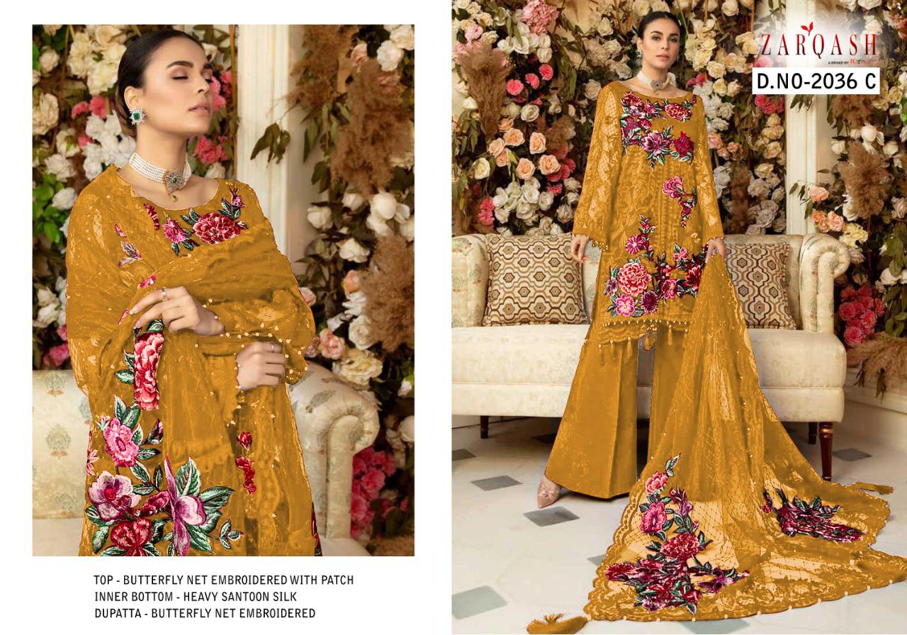 Zarqash Eid Festive Collection Designer Net With Embroidery Pakistani Salwar Catalog