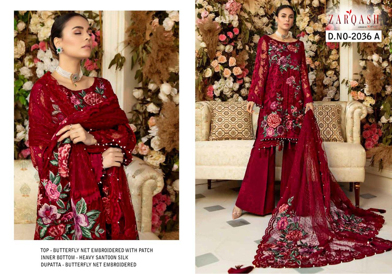 Zarqash Eid Festive Collection Designer Net With Embroidery Pakistani Salwar Catalog