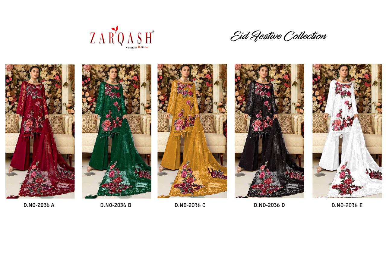 Zarqash Eid Festive Collection Designer Net With Embroidery Pakistani Salwar Catalog