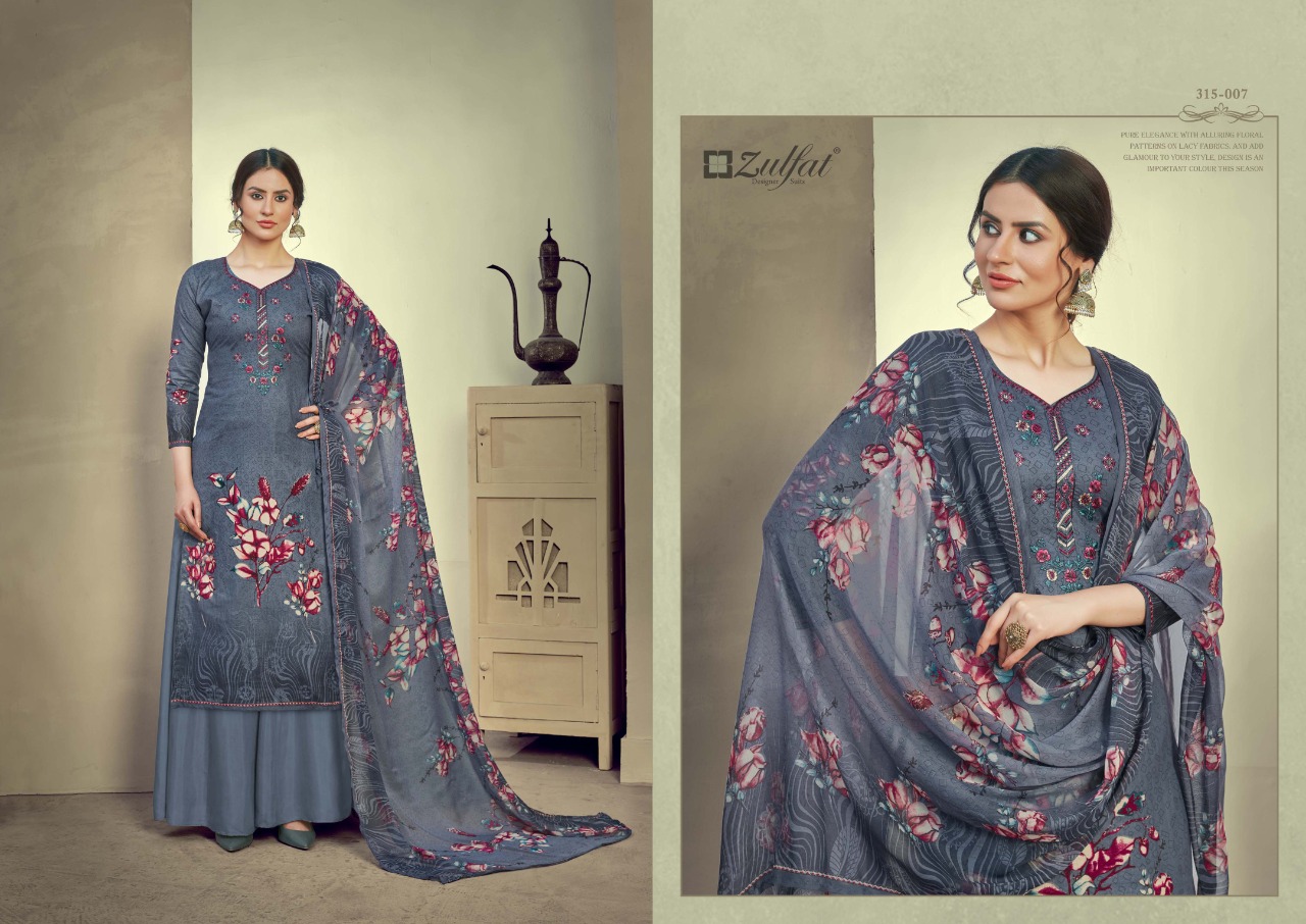 Zulfat Aakruti Vol  2 Digital Printed Designer Dress Material Catalog