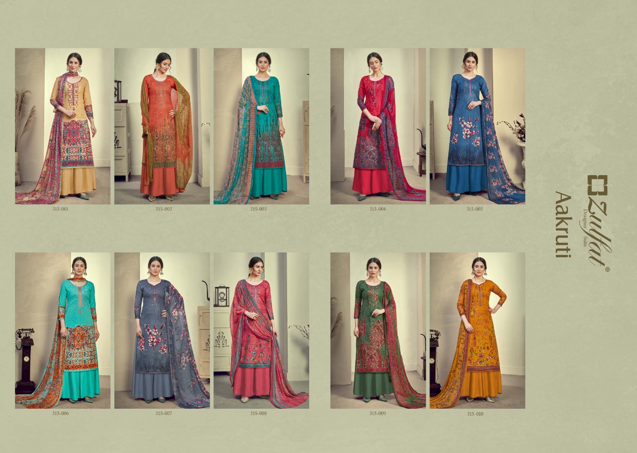 Zulfat Aakruti Vol  2 Digital Printed Designer Dress Material Catalog