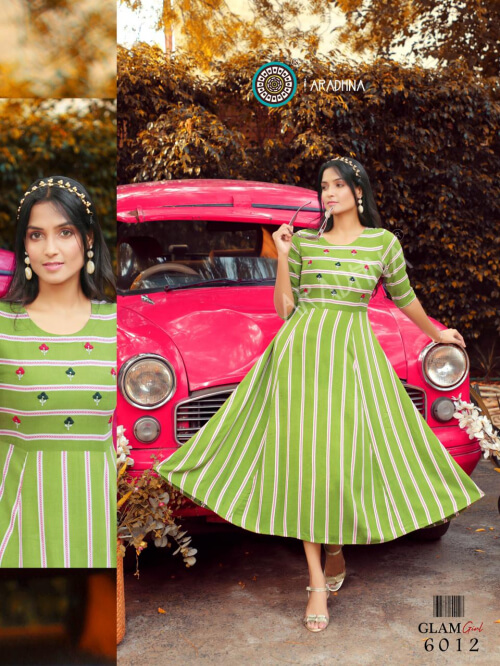 Aradhna Glam Girl 6 Rayon Fancy Kurti Catalog