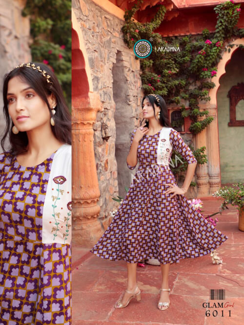 Aradhna Glam Girl 6 Rayon Fancy Kurti Catalog