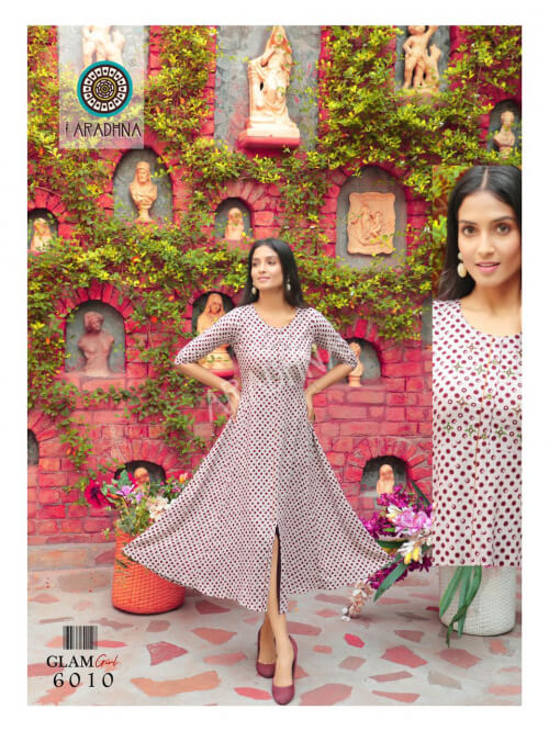 Aradhna Glam Girl 6 Rayon Fancy Kurti Catalog
