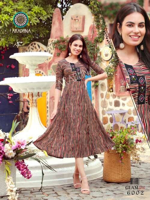Aradhna Glam Girl 6 Rayon Fancy Kurti Catalog