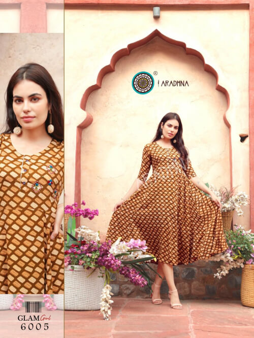 Aradhna Glam Girl 6 Rayon Fancy Kurti Catalog