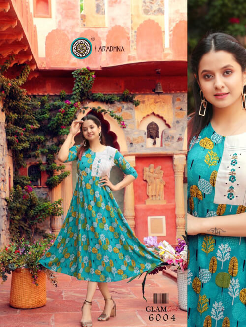 Aradhna Glam Girl 6 Rayon Fancy Kurti Catalog