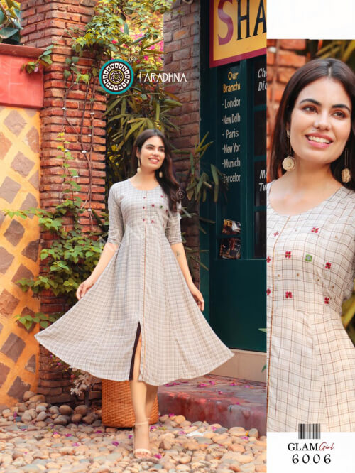 Aradhna Glam Girl 6 Rayon Fancy Kurti Catalog