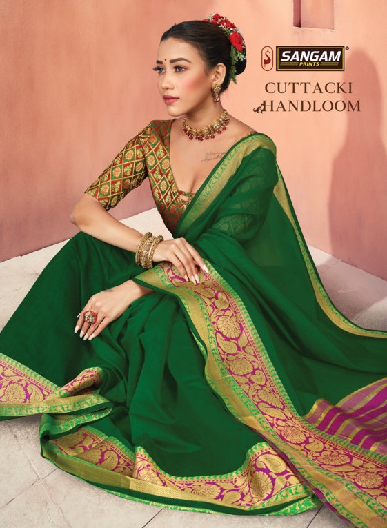 Sangam Presents Cuttacki Handloom Cotton Sarees