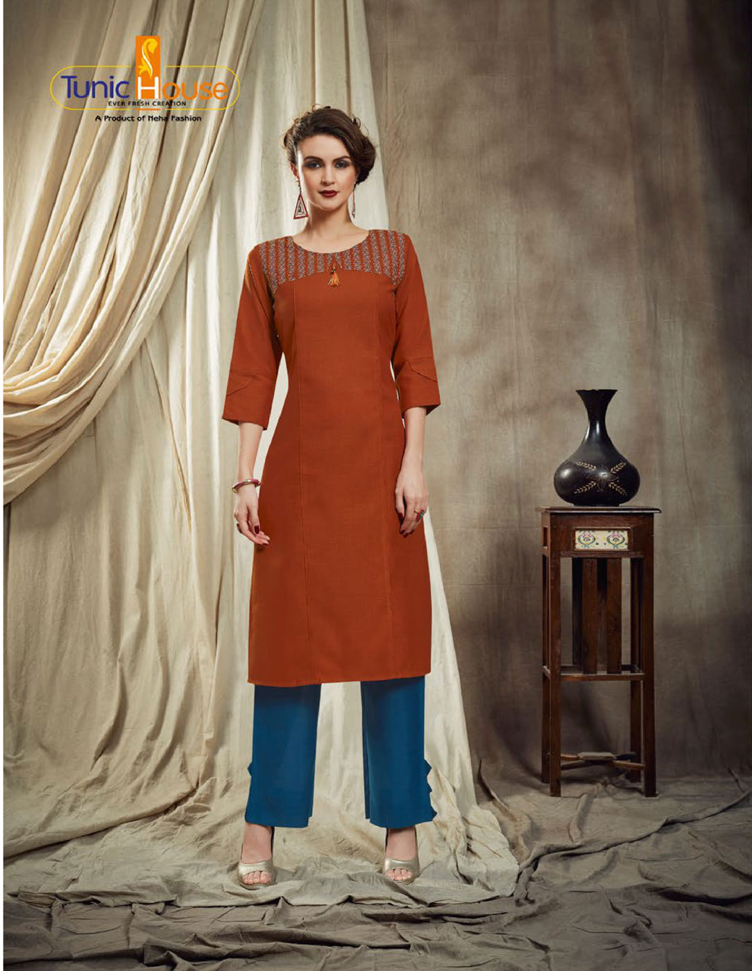 Tunic House Nitu Designer Fancy Kurti With Pant Catalog