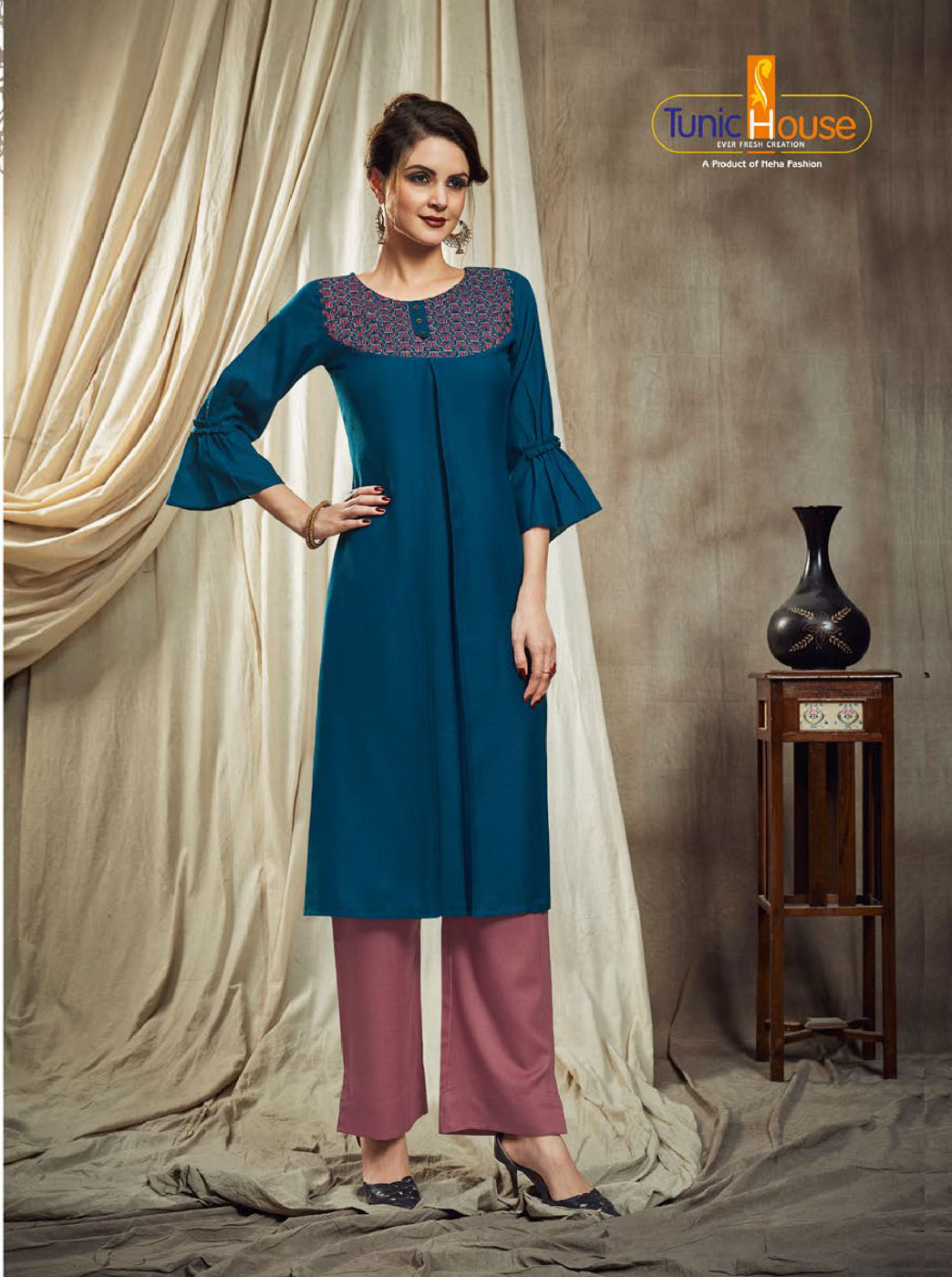 Tunic House Nitu Designer Fancy Kurti With Pant Catalog