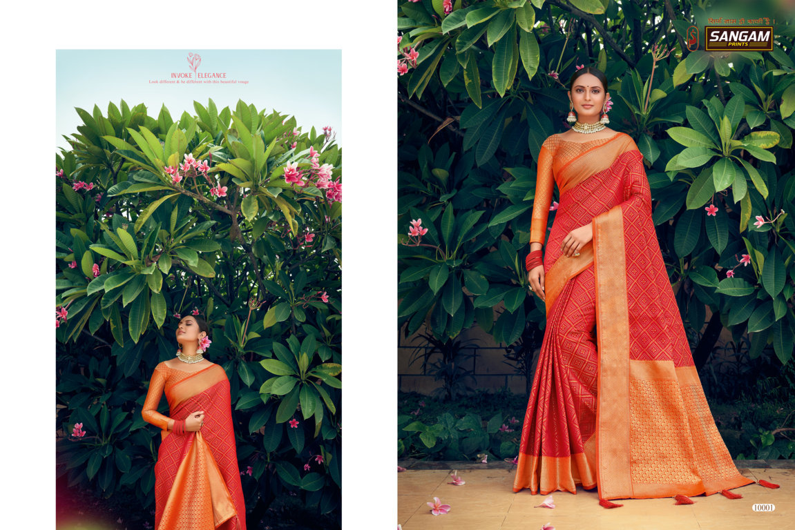 Sangam Presents Navratan Patola Silk Sarees