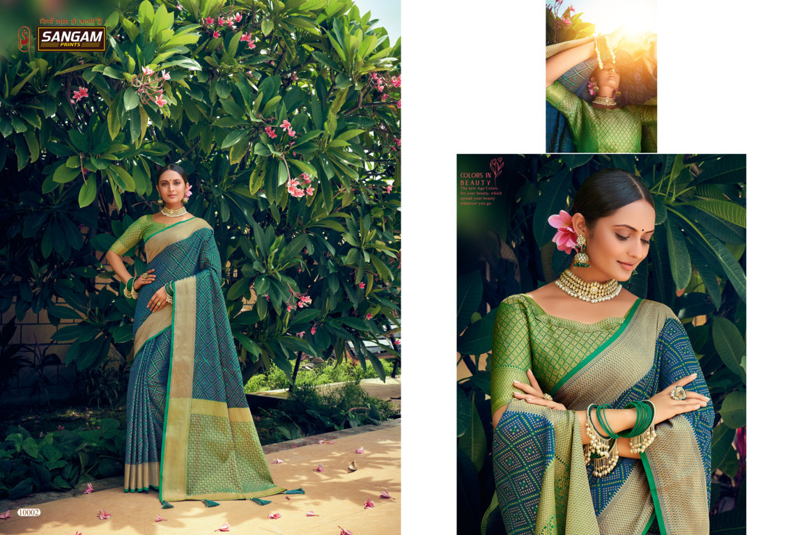 Sangam Presents Navratan Patola Silk Sarees