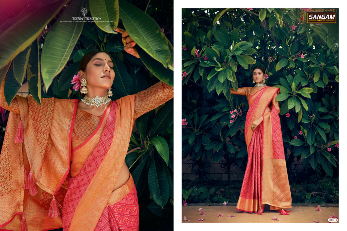 Sangam Presents Navratan Patola Silk Sarees
