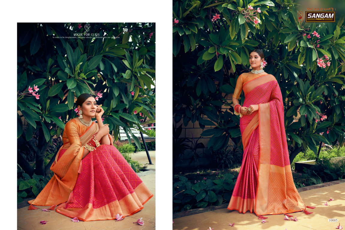 Sangam Presents Navratan Patola Silk Sarees
