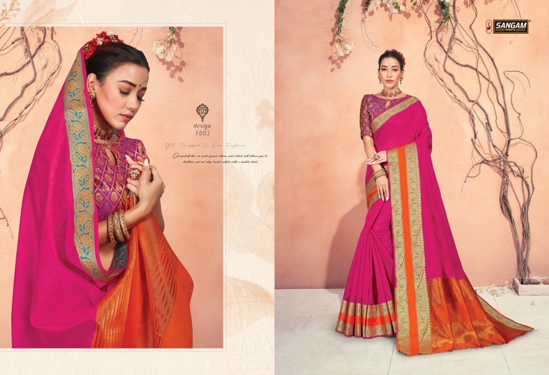 Sangam Presents Cuttacki Handloom Cotton Sarees