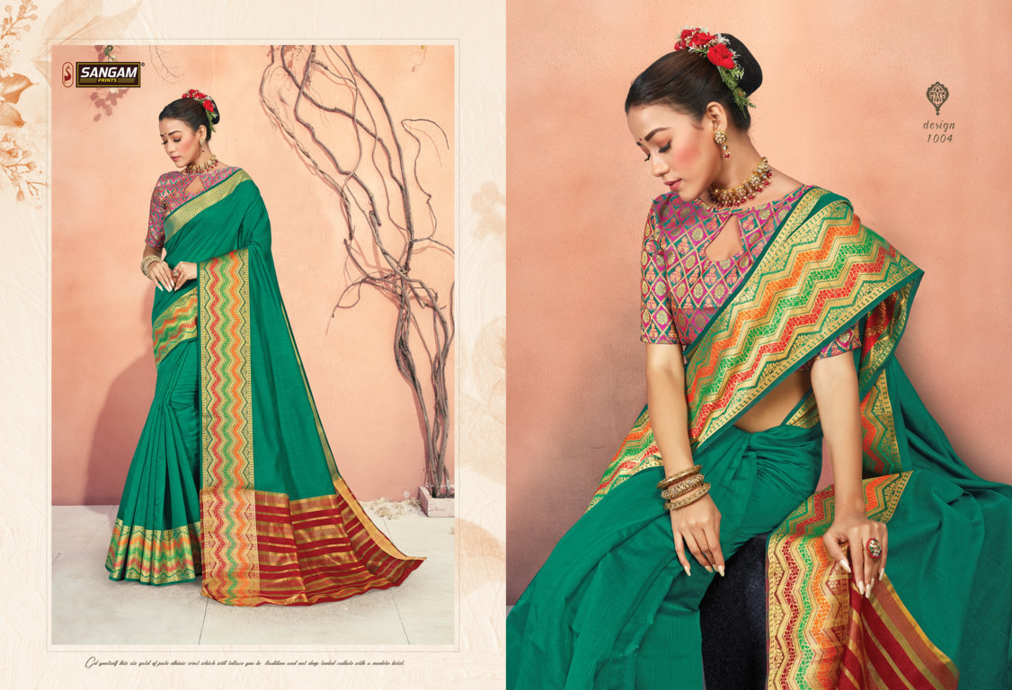 Sangam Presents Cuttacki Handloom Cotton Sarees