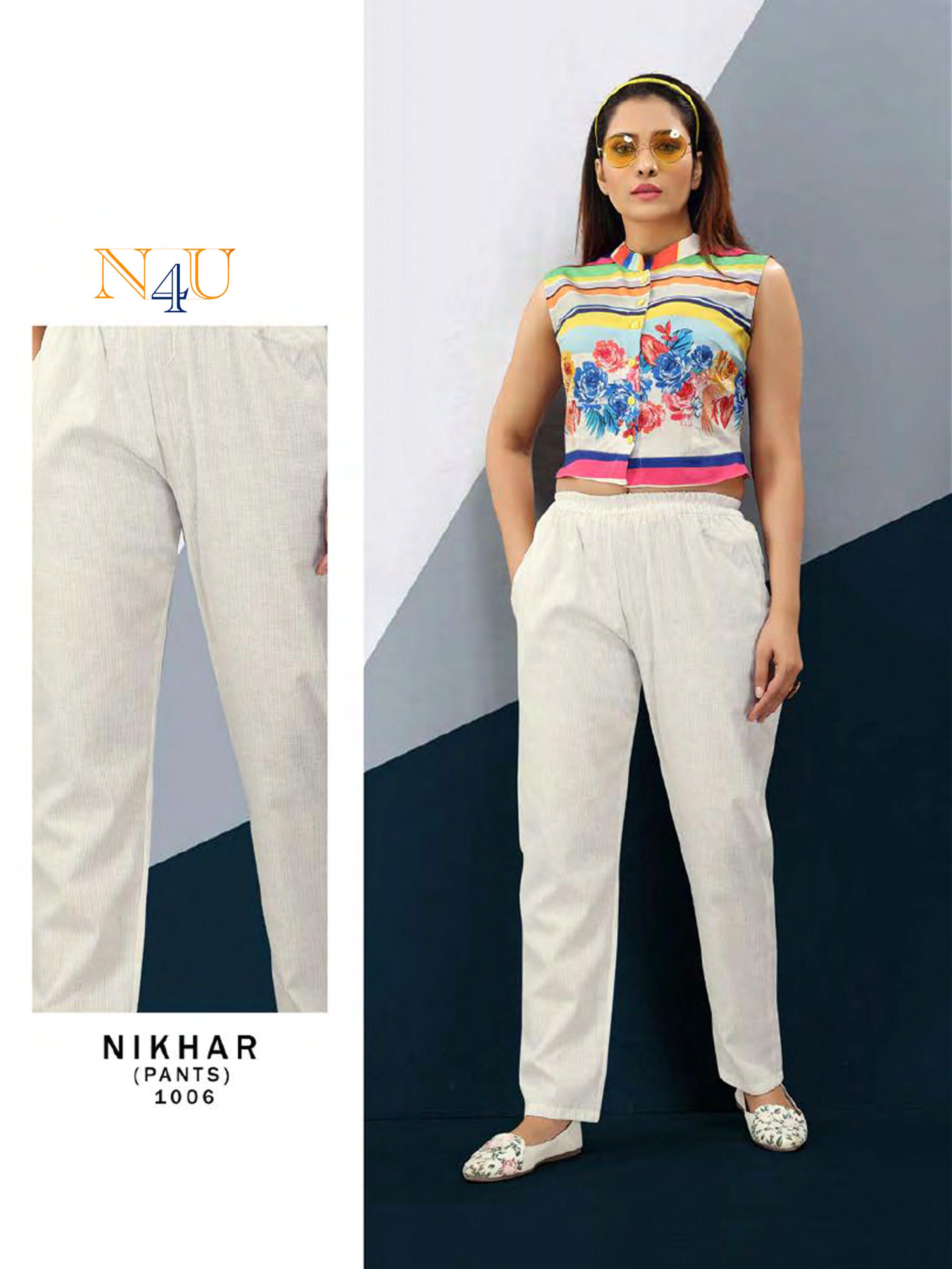 Tunic House Nikhar-nx Lilen Cotton Pant Bottom Wear Collection