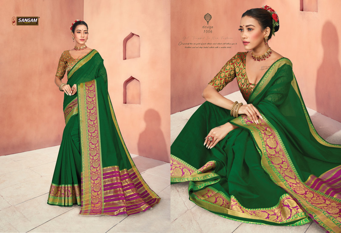 Sangam Presents Cuttacki Handloom Cotton Sarees