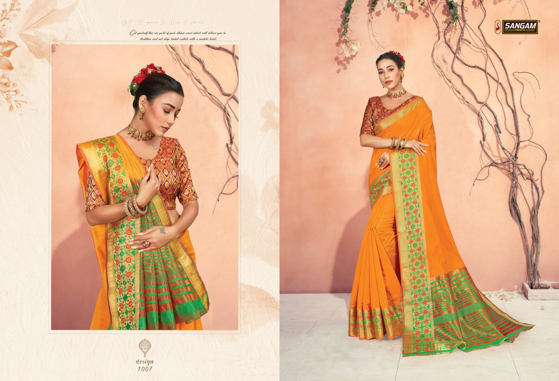 Sangam Presents Cuttacki Handloom Cotton Sarees