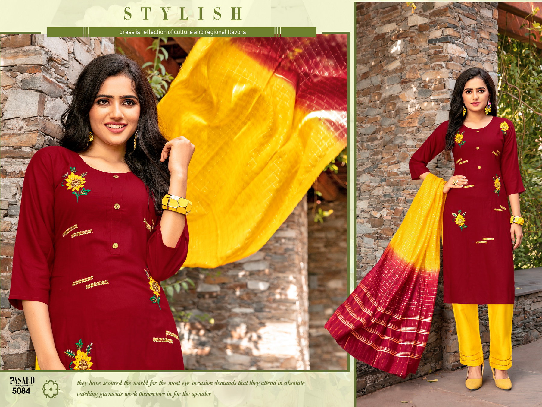 Premnath Pasand 3pc Kurti Pant With Duppatta Designer Pc.