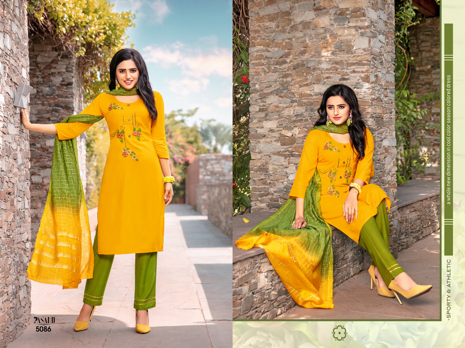 Premnath Pasand 3pc Kurti Pant With Duppatta Designer Pc.