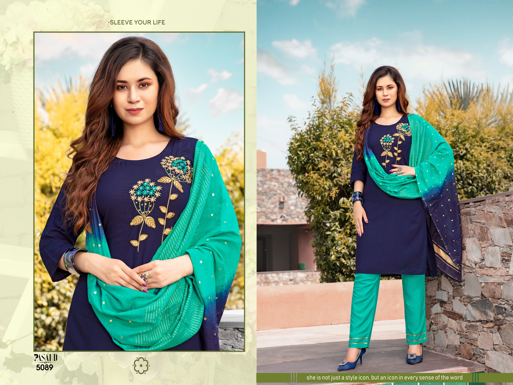 Premnath Pasand 3pc Kurti Pant With Duppatta Designer Pc.