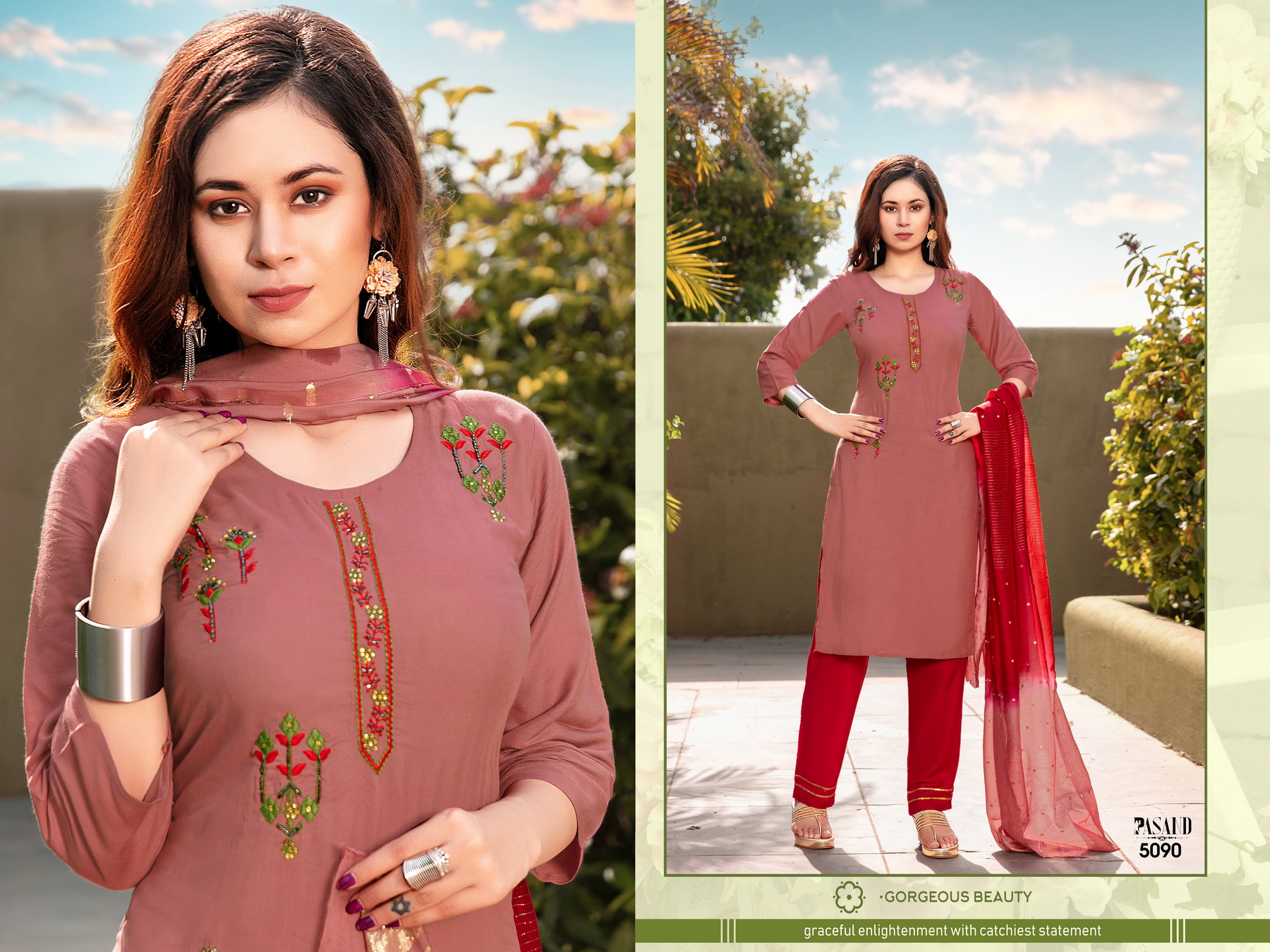 Premnath Pasand 3pc Kurti Pant With Duppatta Designer Pc.