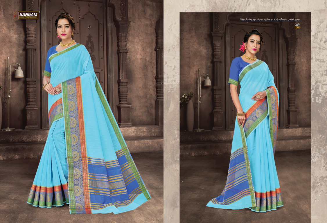 Sangam Presents Katha Cotton Handloom Cotton Sarees