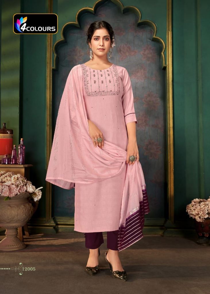 4colours Dulzar Designer Ready-made Kurtis Catalog