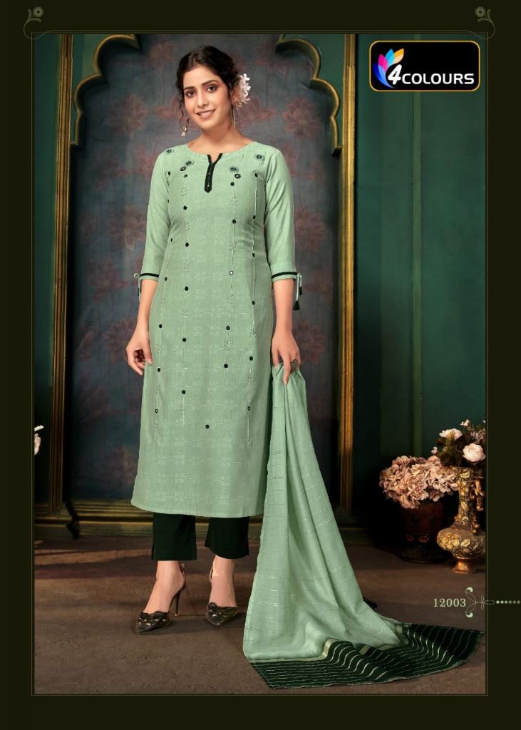 4colours Dulzar Designer Ready-made Kurtis Catalog