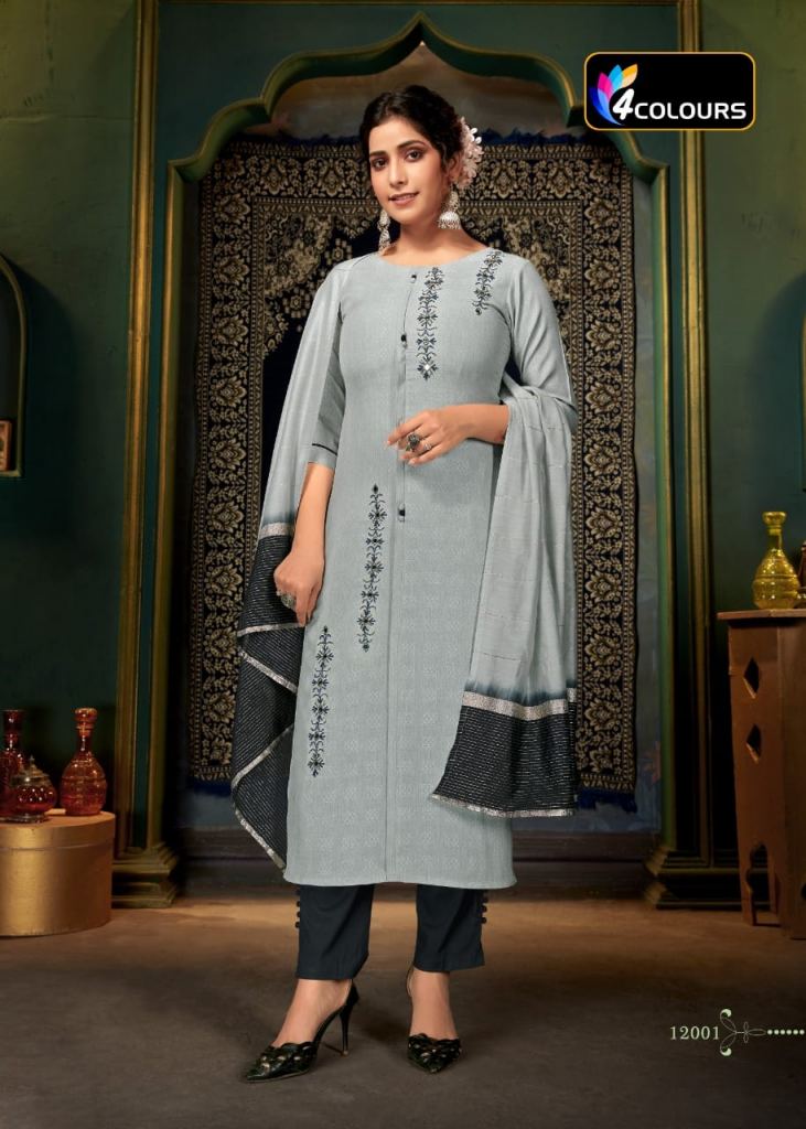 4colours Dulzar Designer Ready-made Kurtis Catalog
