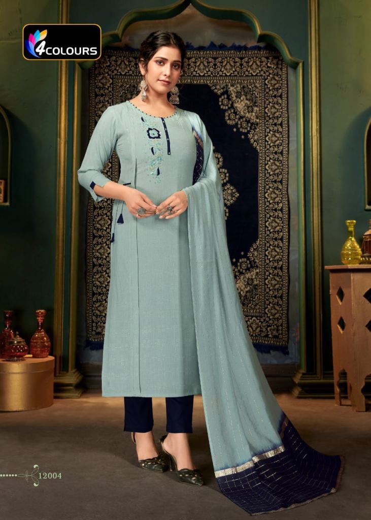 4colours Dulzar Designer Ready-made Kurtis Catalog