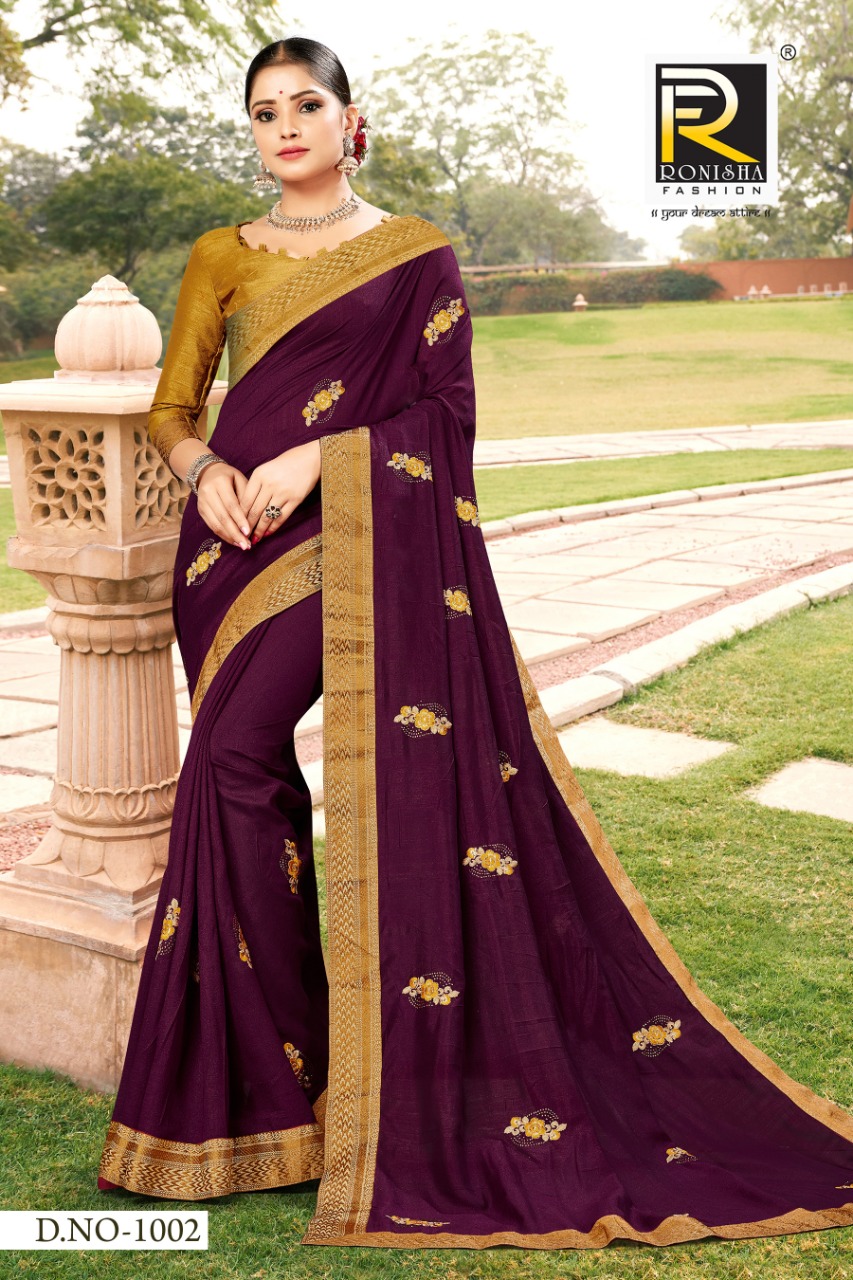 Ranjna Veronika  Fancy Multi Work Siroski Diamond Traditional Wear Saree Collection