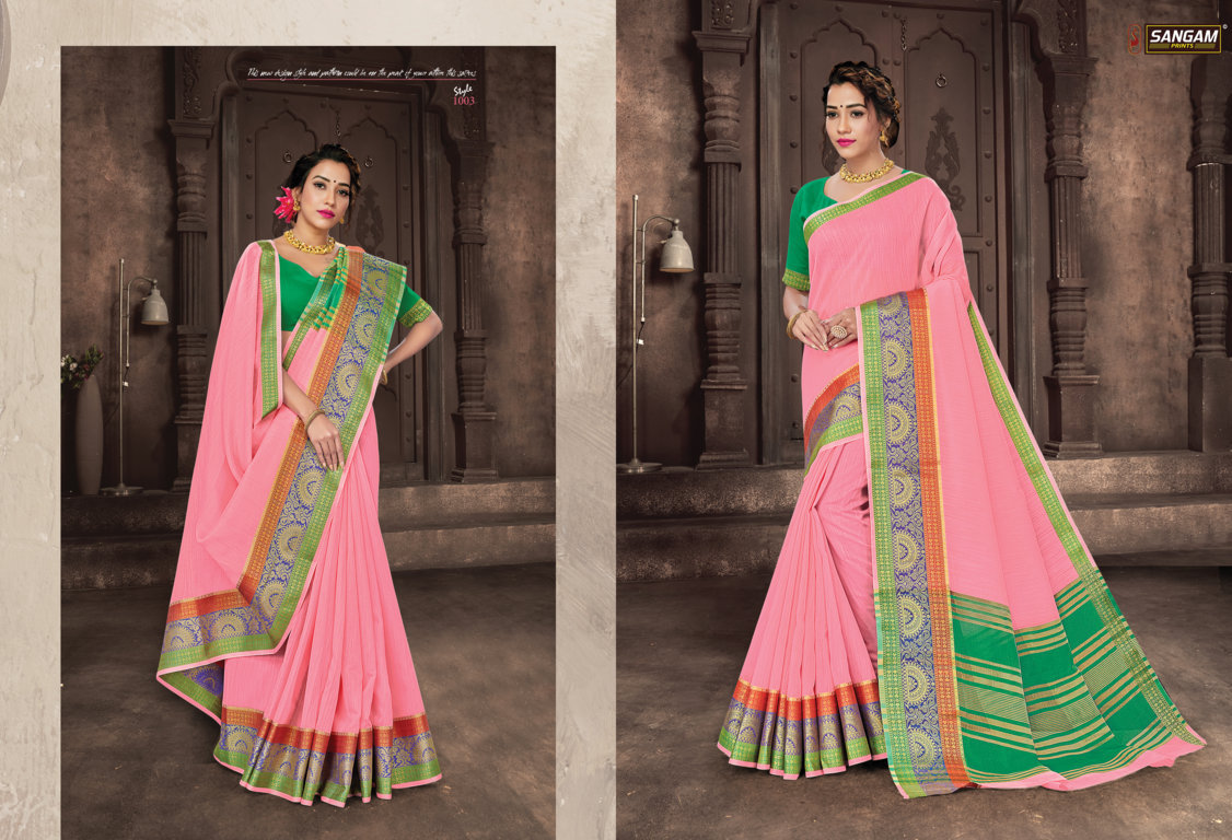 Sangam Presents Katha Cotton Handloom Cotton Sarees