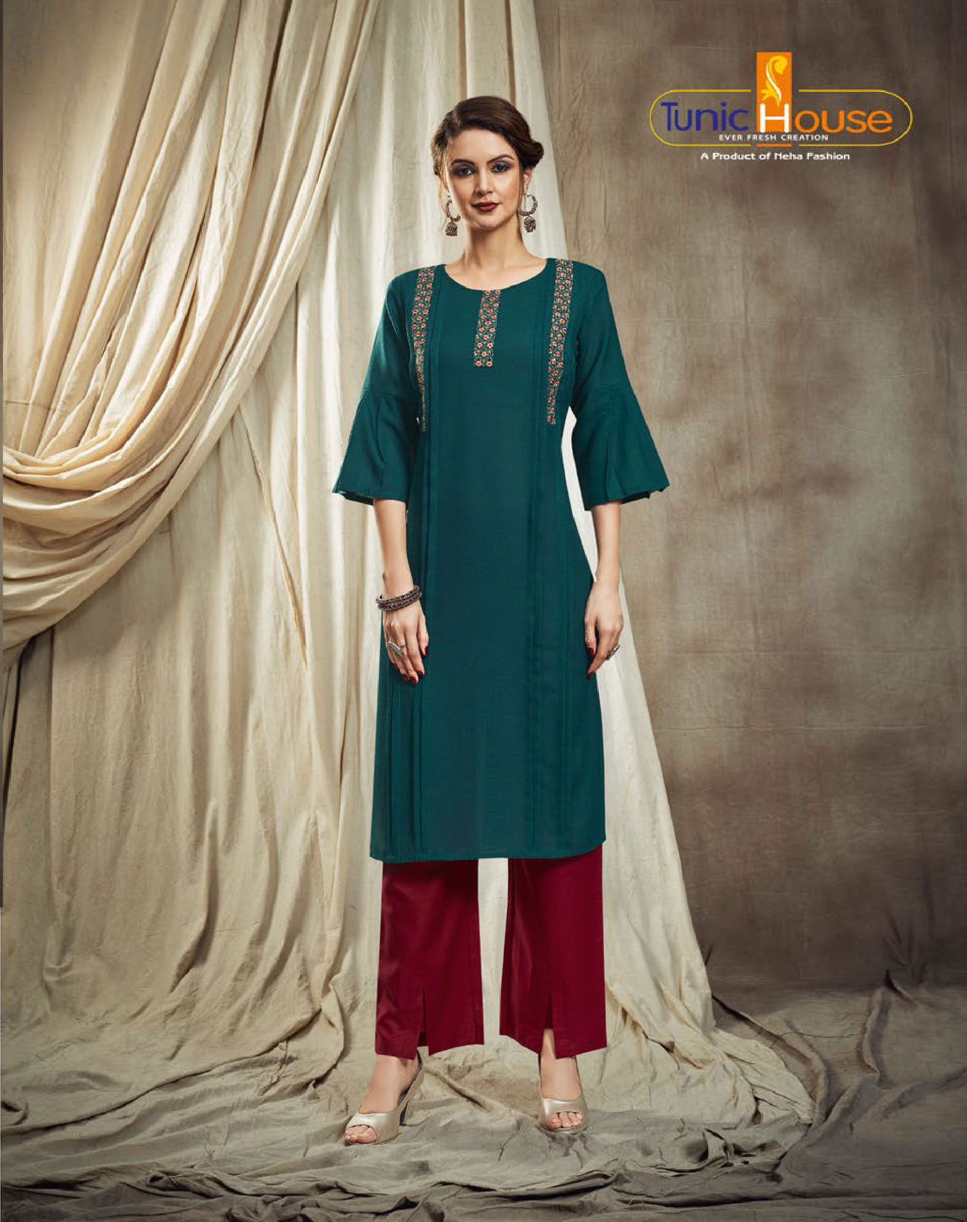 Tunic House Nitu Designer Fancy Kurti With Pant Catalog