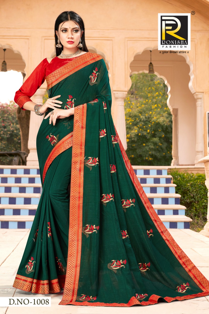 Ranjna Veronika  Fancy Multi Work Siroski Diamond Traditional Wear Saree Collection