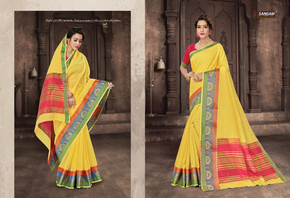 Sangam Presents Katha Cotton Handloom Cotton Sarees