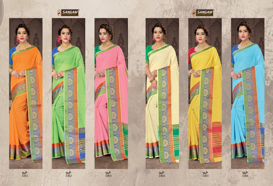 Sangam Presents Katha Cotton Handloom Cotton Sarees
