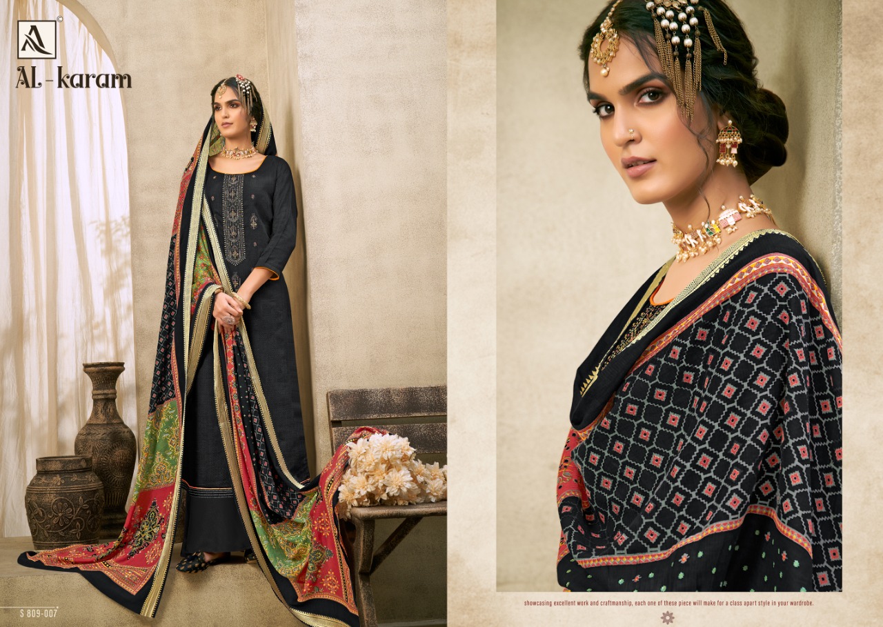 Alok Al Karam Pure Jam Designer Dress Material Catalog
