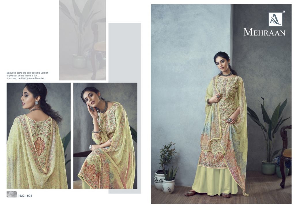 Alok Mehraan Vol 2 Pure Masleen Designer Dress Material Catalog