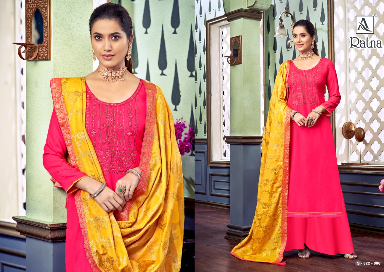 Alok Ratna  Embroidery Diamond Salwar Suit Catalog